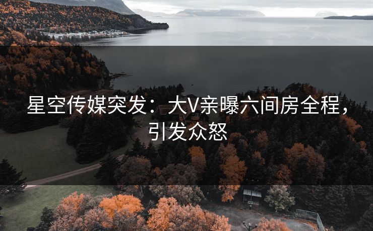 星空传媒突发：大V亲曝六间房全程，引发众怒
