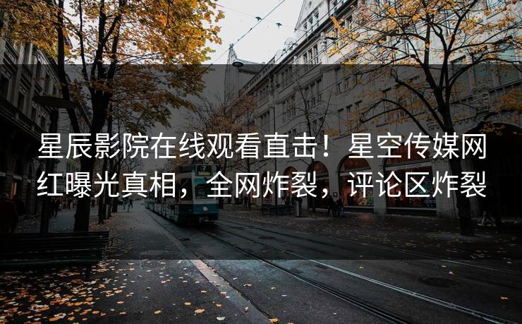 星辰影院在线观看直击！星空传媒网红曝光真相，全网炸裂，评论区炸裂