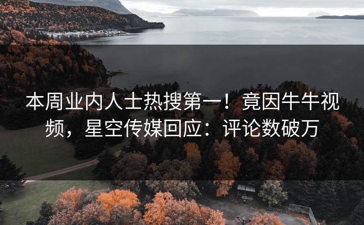 本周业内人士热搜第一！竟因牛牛视频，星空传媒回应：评论数破万